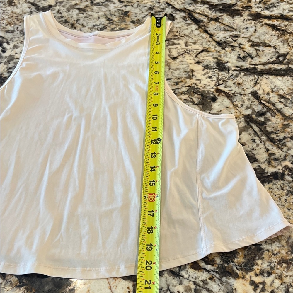 Lululemon Just Pleat It Tank Sheer Cream Crop Top Sleeveless Athletic Gym Yoga - Picture 7 of 7